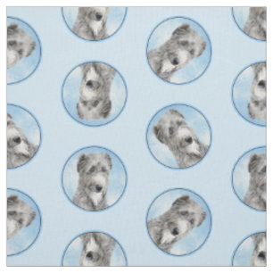 Scottish Deerhound Painting Grey Original Dog Art Fabric