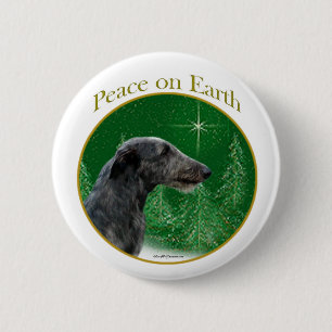 Scottish Deerhound Peace 2 Inch Round Button