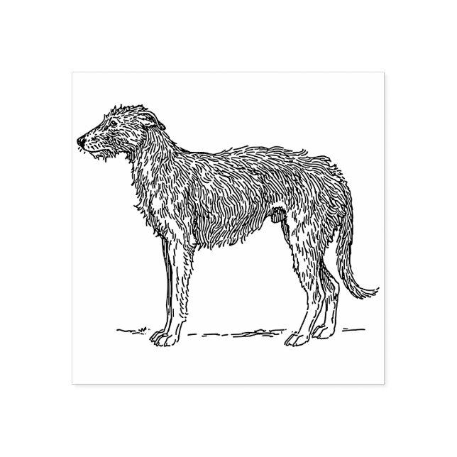Scottish Deerhound Rubber Stamp (Imprint)
