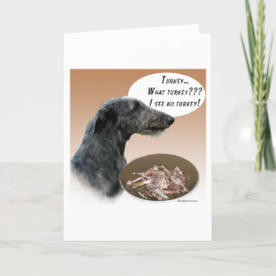 Scottish Deerhound Turkey Holiday Card