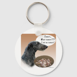 Scottish Deerhound Turkey Keychain