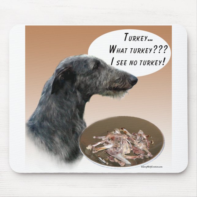 Scottish Deerhound Turkey Mouse Pad (Front)