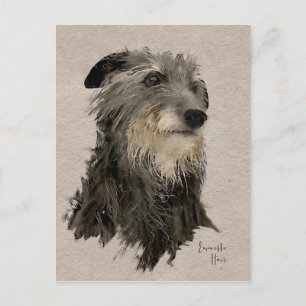Scottish deerhound Twilight Postcard