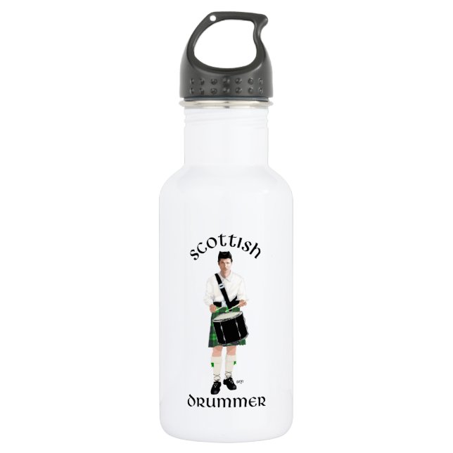 Scottish Drummer - Green Kilt 532 Ml Water Bottle (Front)