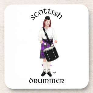 Scottish Drummer - Purple Kilt Coaster