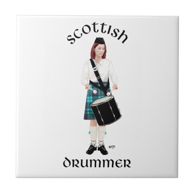 Scottish Drummer - Turquoise Tile (Front)