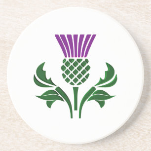 Scottish emblem thistle coaster