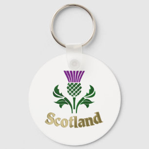 Scottish emblem thistle keychain