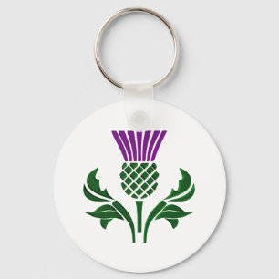 Scottish emblem thistle keychain
