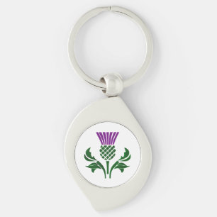 Scottish emblem thistle keychain
