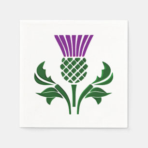 Scottish emblem thistle napkin