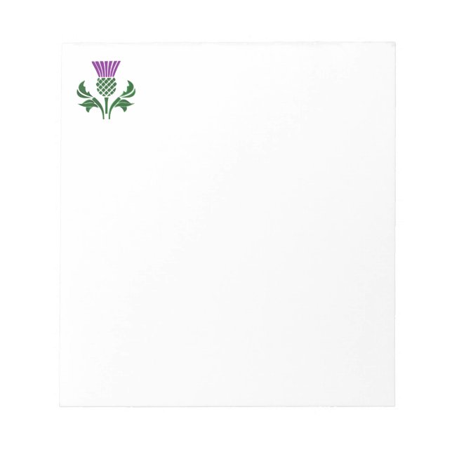 Scottish emblem thistle notepad (Front)