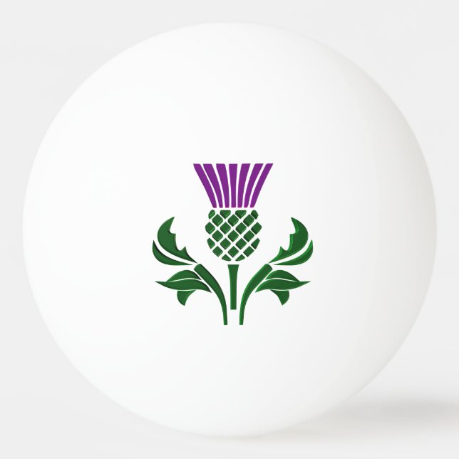 Scottish emblem thistle ping pong ball (Front)