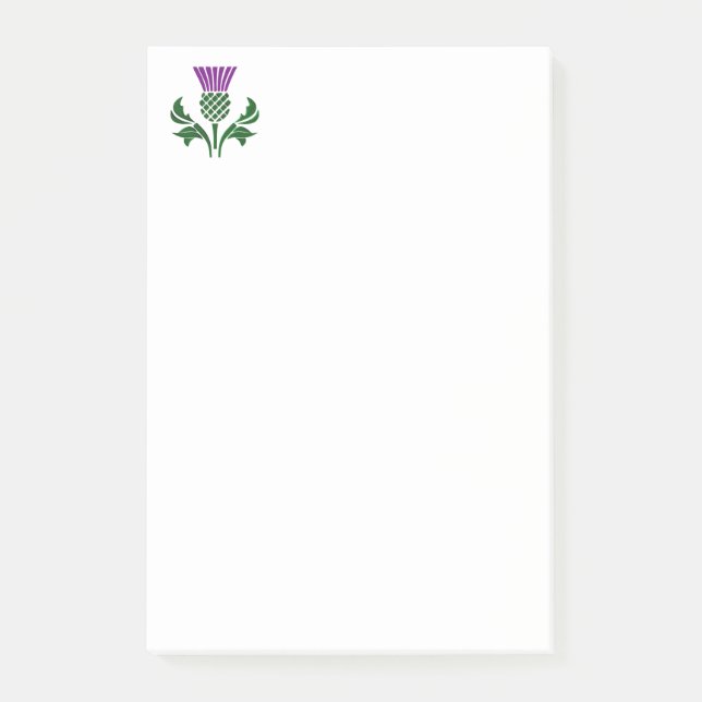 Scottish emblem thistle post-it notes (Front)