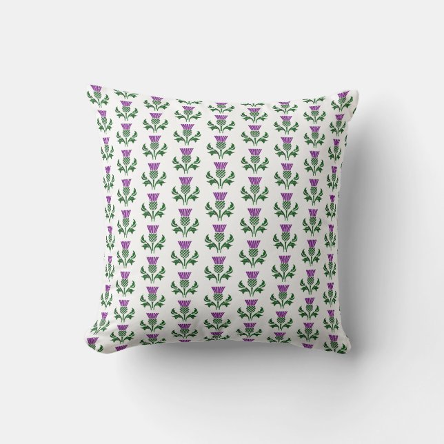 Scottish emblem thistle throw pillow (Front)