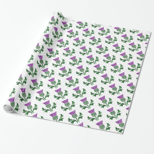 Scottish emblem thistle wrapping paper
