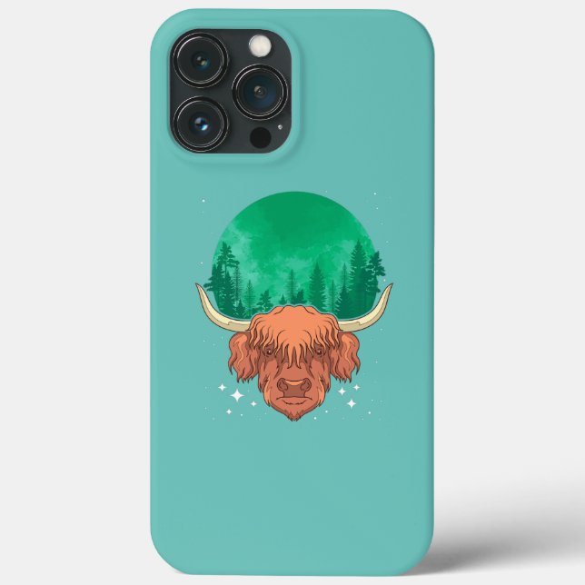 Scottish Farmer Cattle Farm Animal Forest Case-Mate iPhone Case (Back)