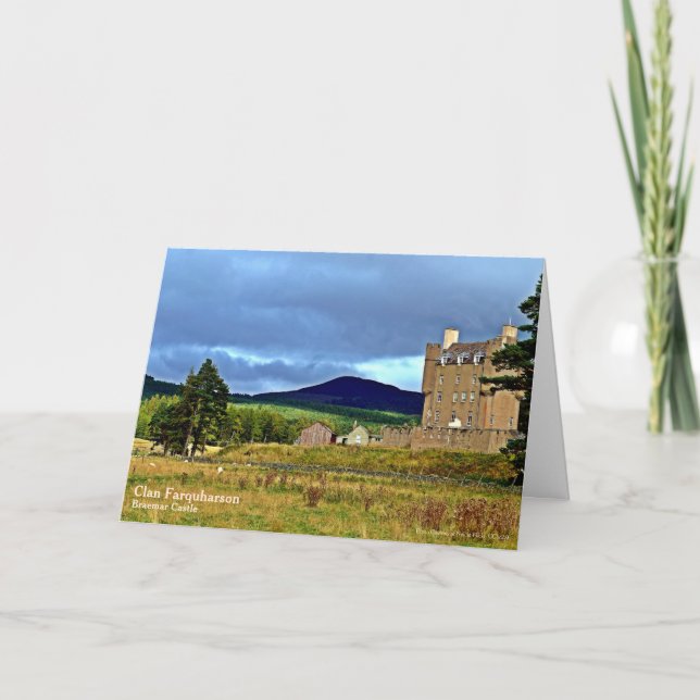  Scottish Farquharson Clan's Braemar Castle Gift Note Card (Front)