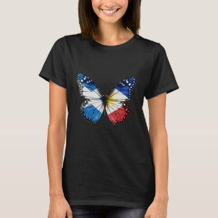 Scottish Filipino Flag Butterfly T-Shirt