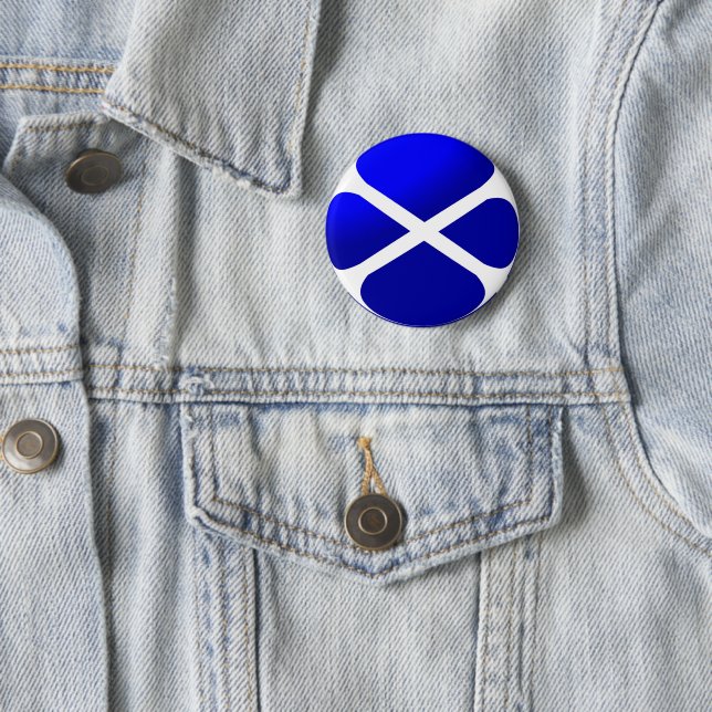 Scottish Flag 2 Inch Round Button (In Situ)