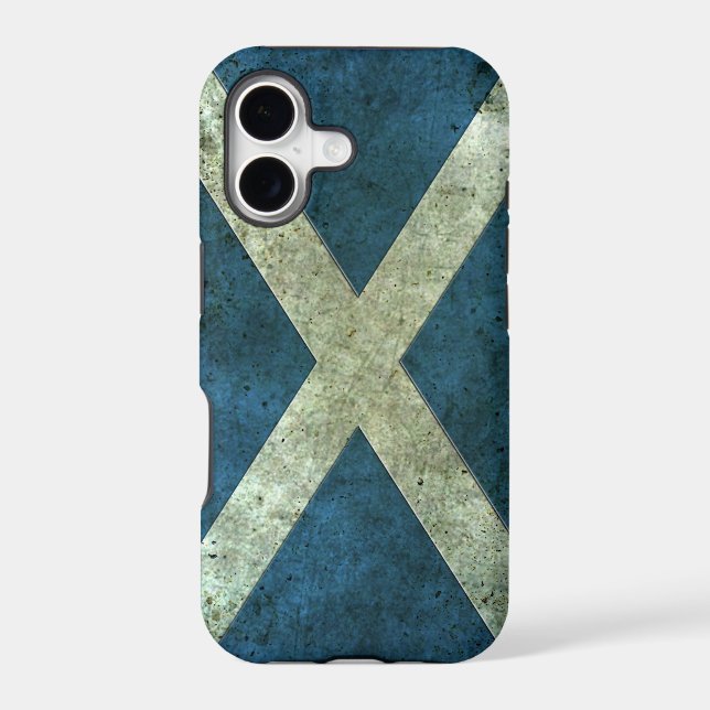Scottish Flag Aged Steel Effect (Back)