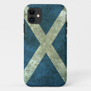 Scottish Flag Aged Steel Effect iPhone 11 Case