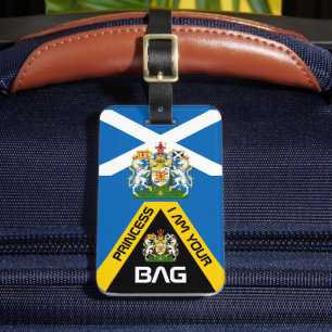 Scottish Flag, bag tags, Scotland / Personalized Luggage Tag