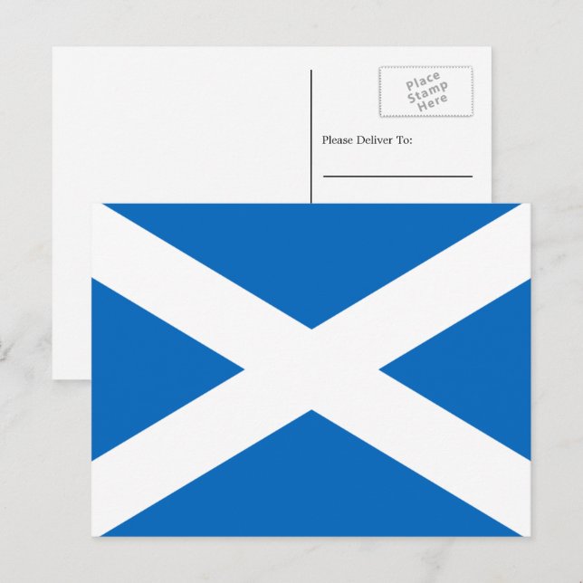Scottish Flag, Flag of Scotland Postcard (Front/Back)