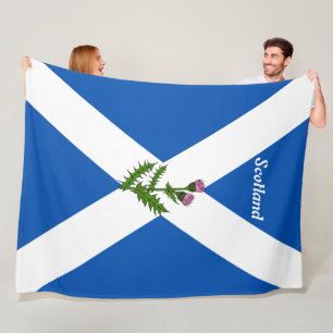 Scottish flag fleece blanket