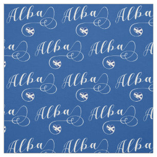 Scottish Flag Heart, Alba, Scots Gaelic Fabric