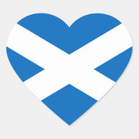 Scottish Flag Heart Sticker