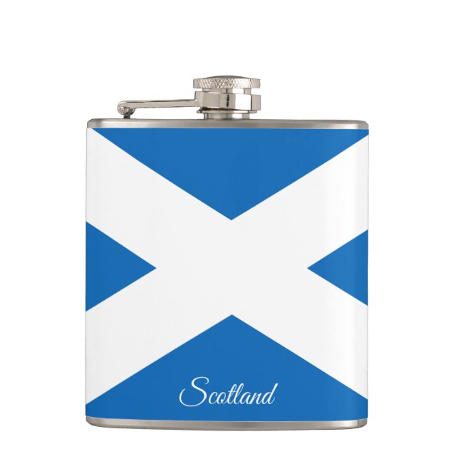 Scottish Flag & holiday Scotland /sports fan Hip Flask (Front)