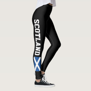 Scottish flag leggings for fitness sports workout