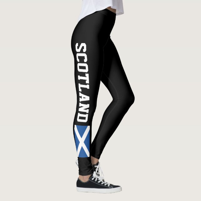 Scottish flag leggings for fitness sports workout (Right)