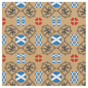 Scottish Flag & Lion, fashion Hearts /Scotland Fabric