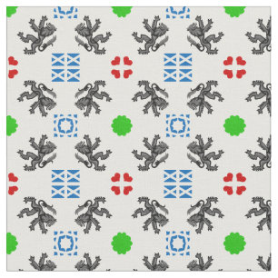 Scottish Flag & Lion Hearts, Scotland fashion WGL Fabric