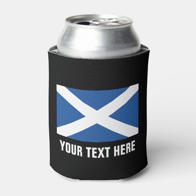 Scottish flag of Scotland custom beer can coolers (Can Front)