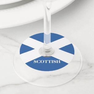 Scottish flag of Scotland personalized Wine Glass Tag
