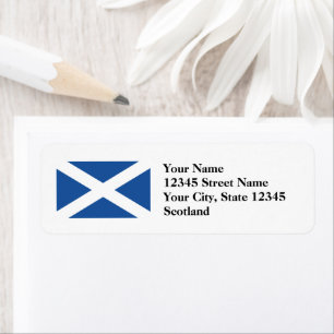 Scottish flag of Scotland return address labels