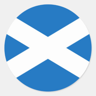 Scottish Flag of Scotland Saint Andrew’s Cross Classic Round Sticker