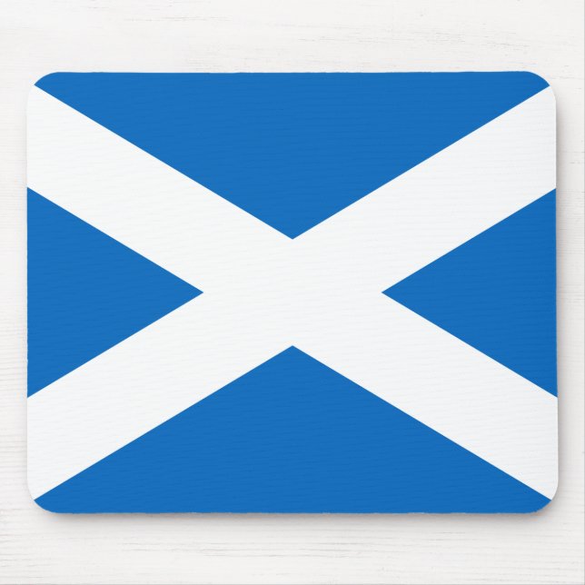 Scottish Flag of Scotland Saint Andrew’s Cross Sal Mouse Pad (Front)