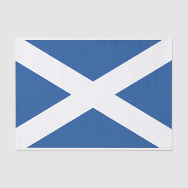 Scottish flag of Scotland wrapping tissue paper (Front)