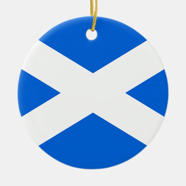 Scottish Flag orncn Ceramic Ornament (Front)