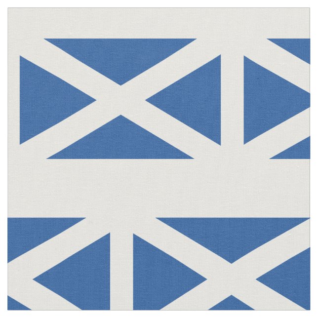 Scottish flag pattern fabric DIY textile (Close Up)