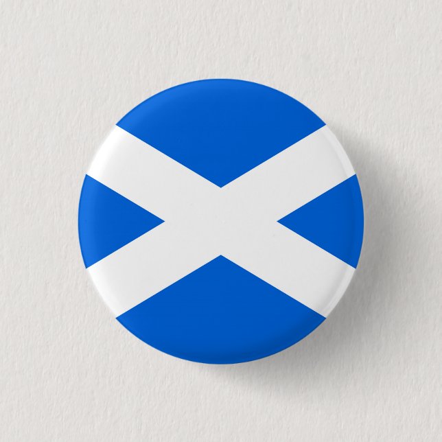 Scottish Flag pbcnt 1 Inch Round Button (Front)