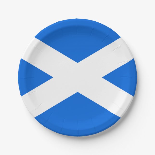 Scottish Flag ppt Paper Plate (Front)