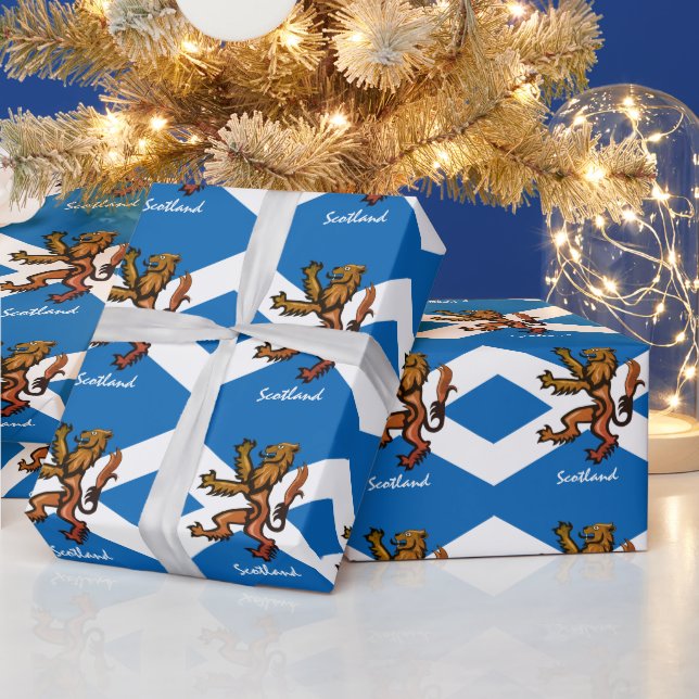 Scottish Flag, Rampant & Scotland gifts /sport fan Wrapping Paper (Holidays)