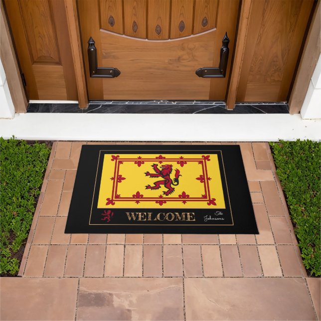 Scottish Flag & Rampant, Scotland house / patriots Doormat (Outdoor)