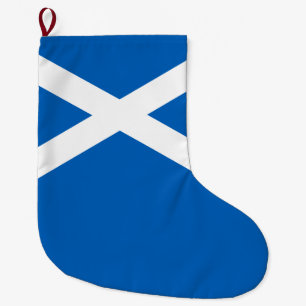 Scottish Flag (Saltire) (Scotland Flag) Large Christmas Stocking