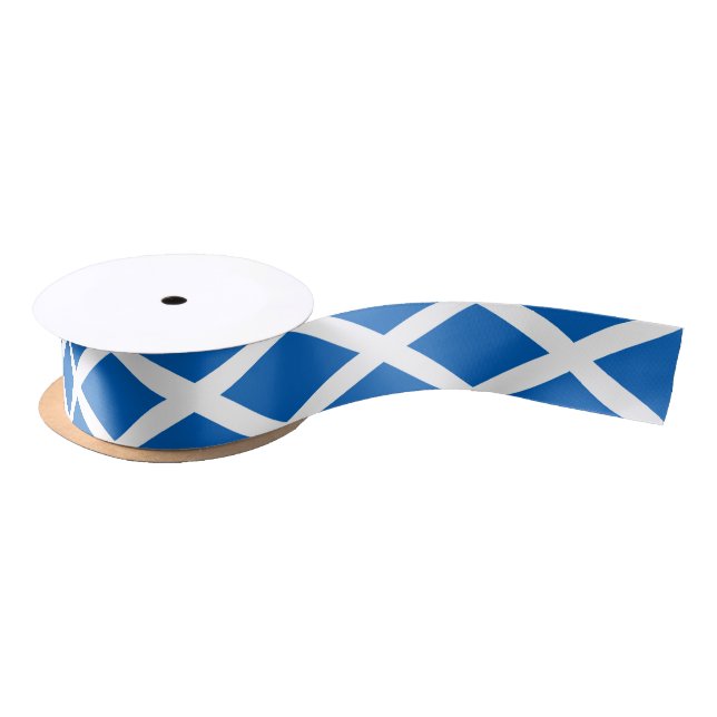 Scottish Flag (Saltire) (Scotland Flag) Satin Ribbon (Spool)